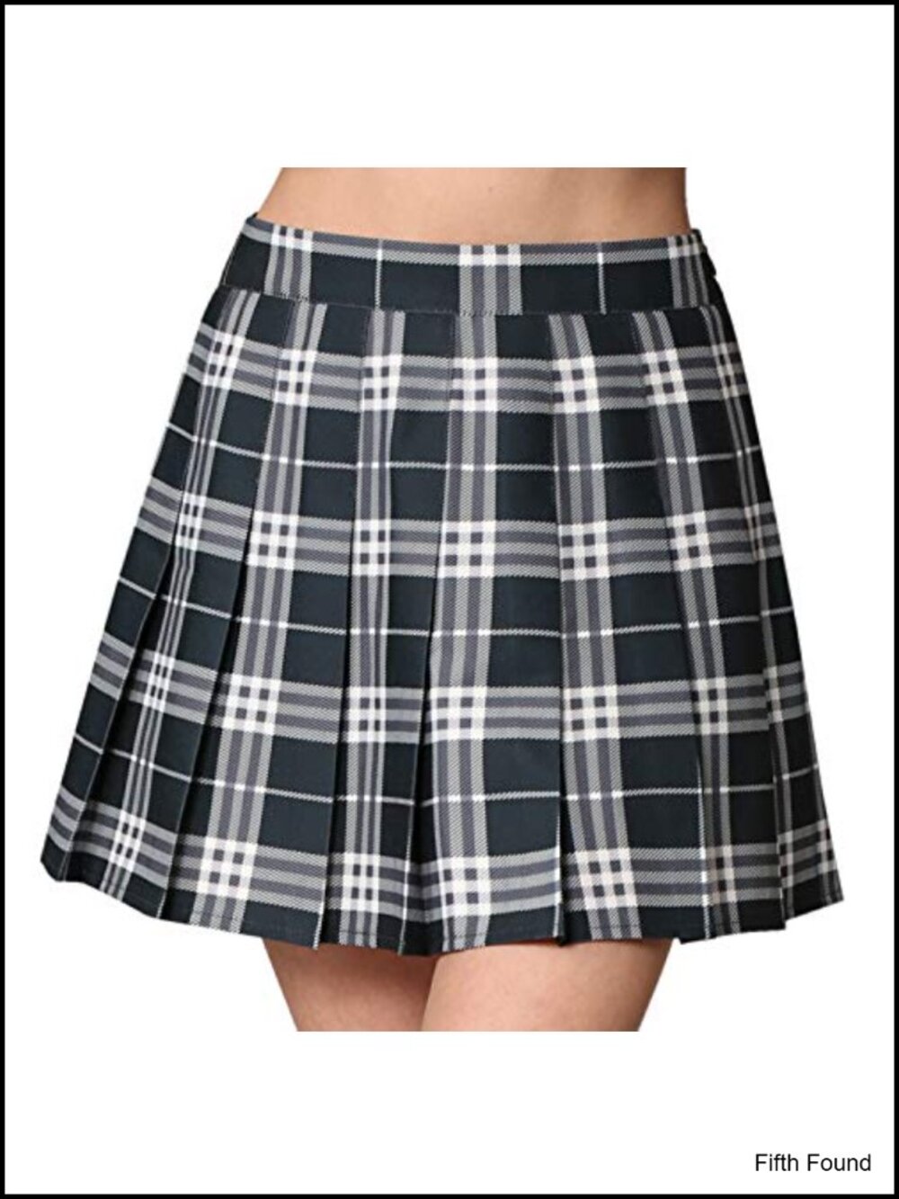 High Waist Pleated Mini Skater Skirt with Lining Shorts